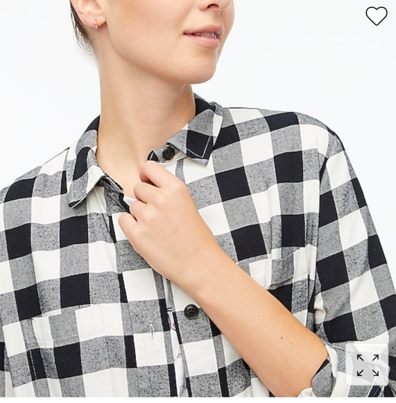 đź–¤J Crew Factoryđź–¤Flannel shirt jacket - Picture 4 of 13